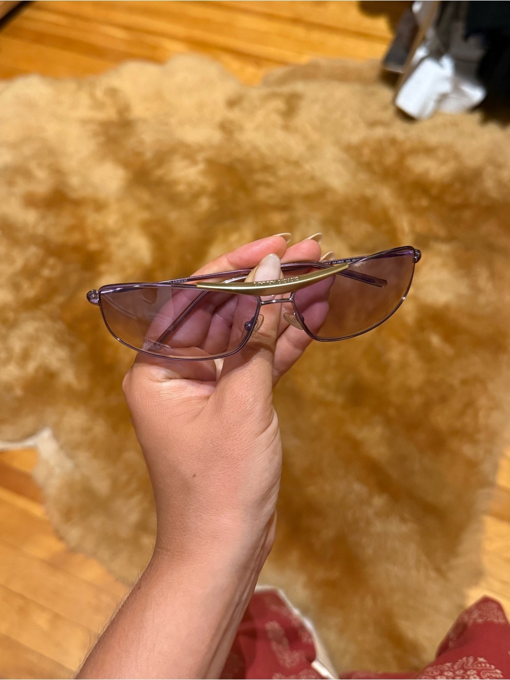 Giorgio Armani Purple Slim Shield Sunglasses